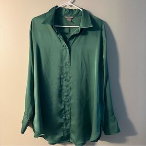 H&M Elegant Green Women's Blouse (Size L )